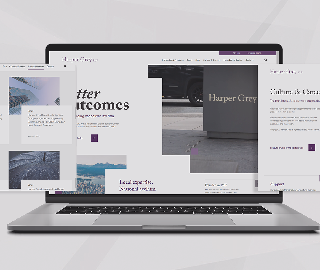 Harper Grey’s New Website Recognized by Hermes Creative Platinum Website Award